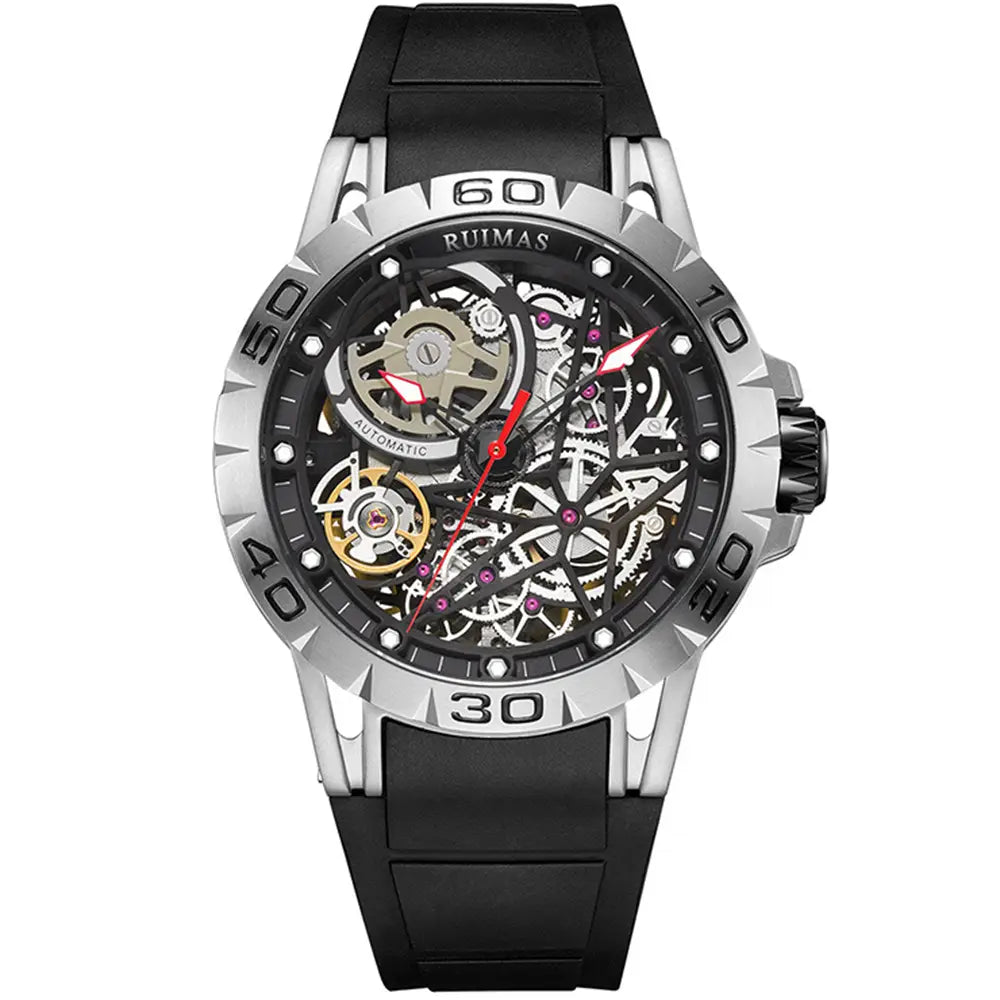 Luminous Mechanical Marvel Stainless Steel Luxury Clothing Accent