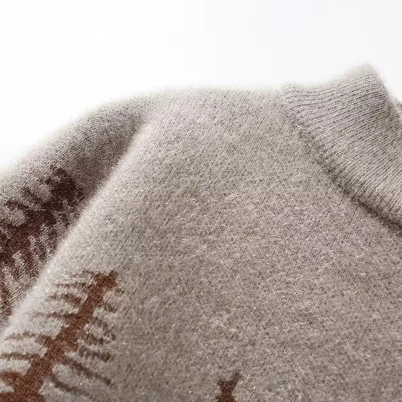Autumn And Winter Half Turtleneck Sweater Men’s Korean Style