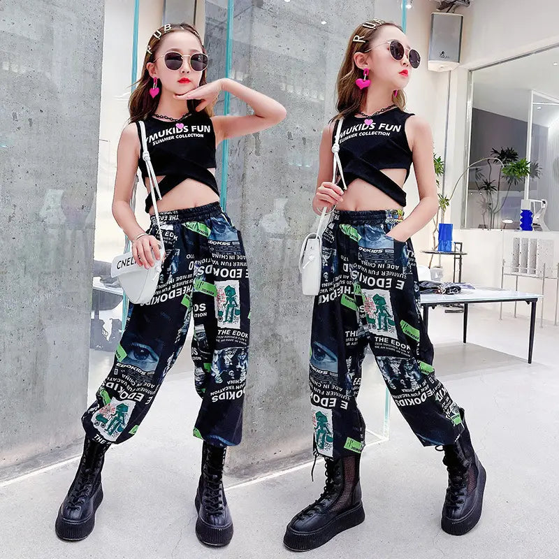Children’s Anti-mosquito Summer Clothes Foreign Style Big Children Wear Sports Pants