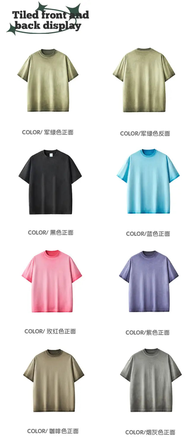 Street Dopamine Pure Cotton Washed Old Short Sleeve