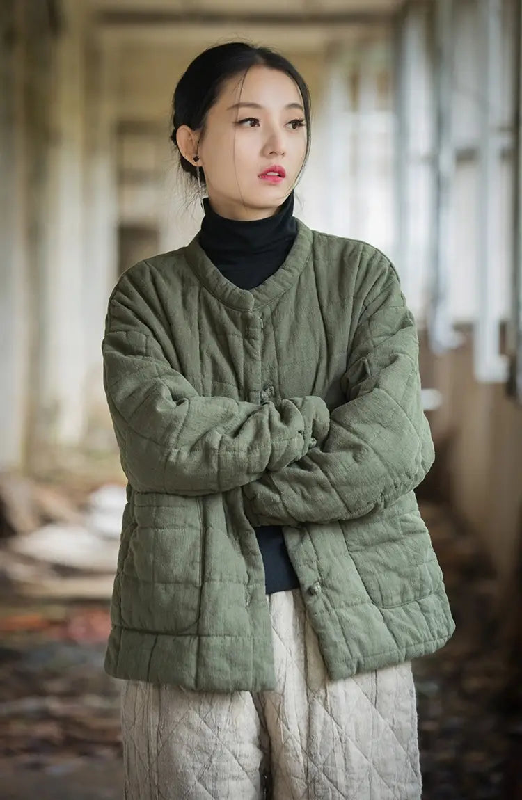Fashion Artistic Women’s Short Cotton-padded Coat