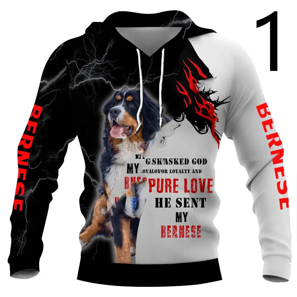 Thin 3D Digital Printing Hooded Sweatshirt