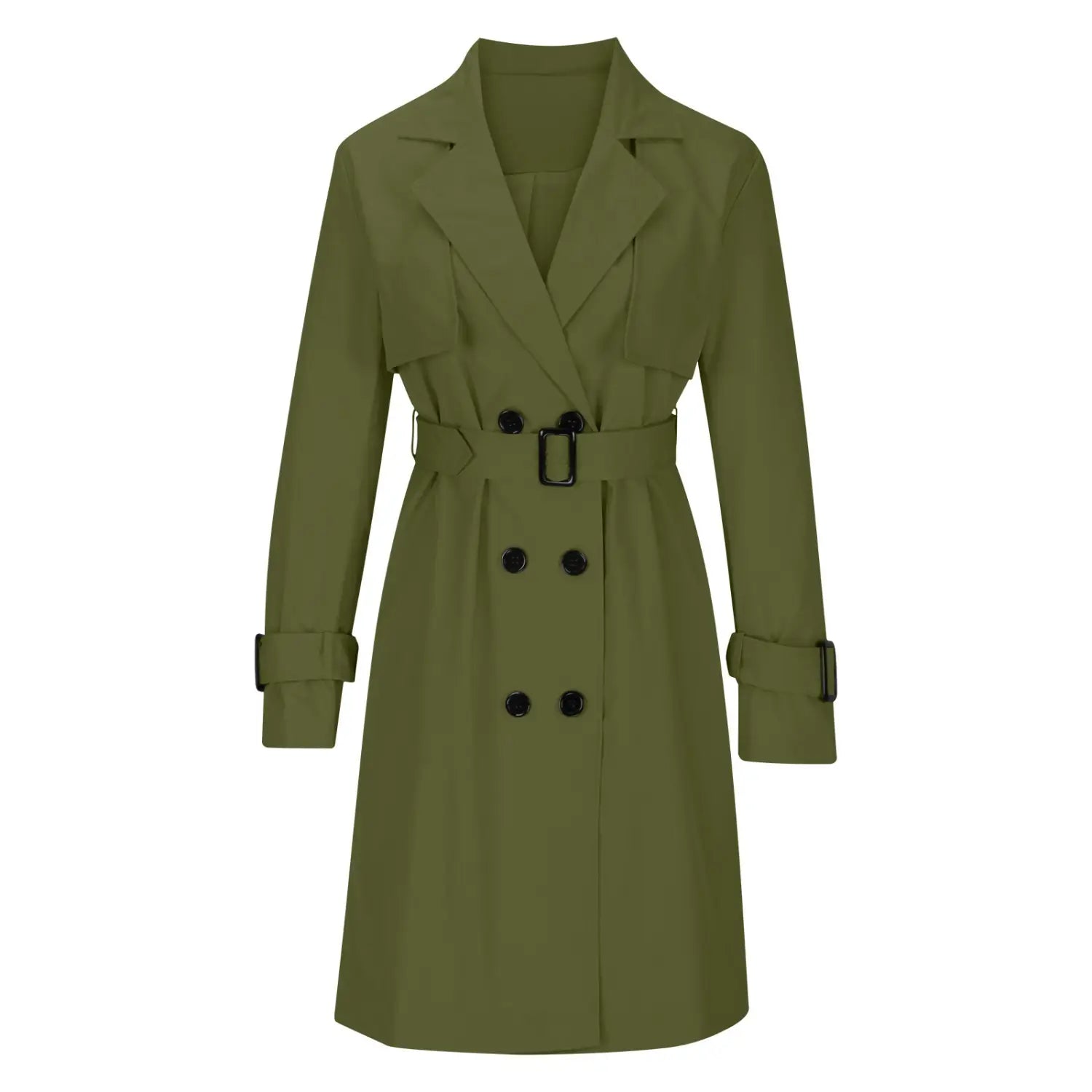 European And American Autumn Women’s Double Breasted Fashion Casual Trench Coat