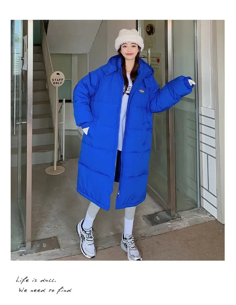 Women’s Mid-length Loose Overknee Thickened Cotton Padded Coat