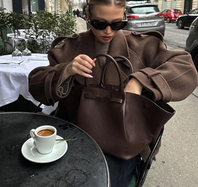 Loose Double Buckle Lapel Long Overcoat Outerwear