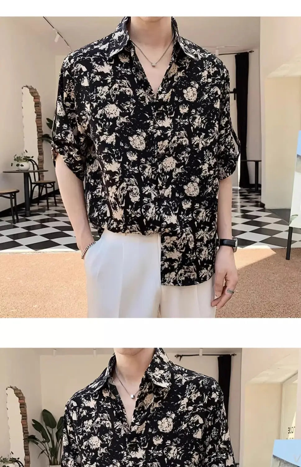 New Shirt Loose Outer Wear Heather Top Versatile Casual Men’s Short Sleeve
