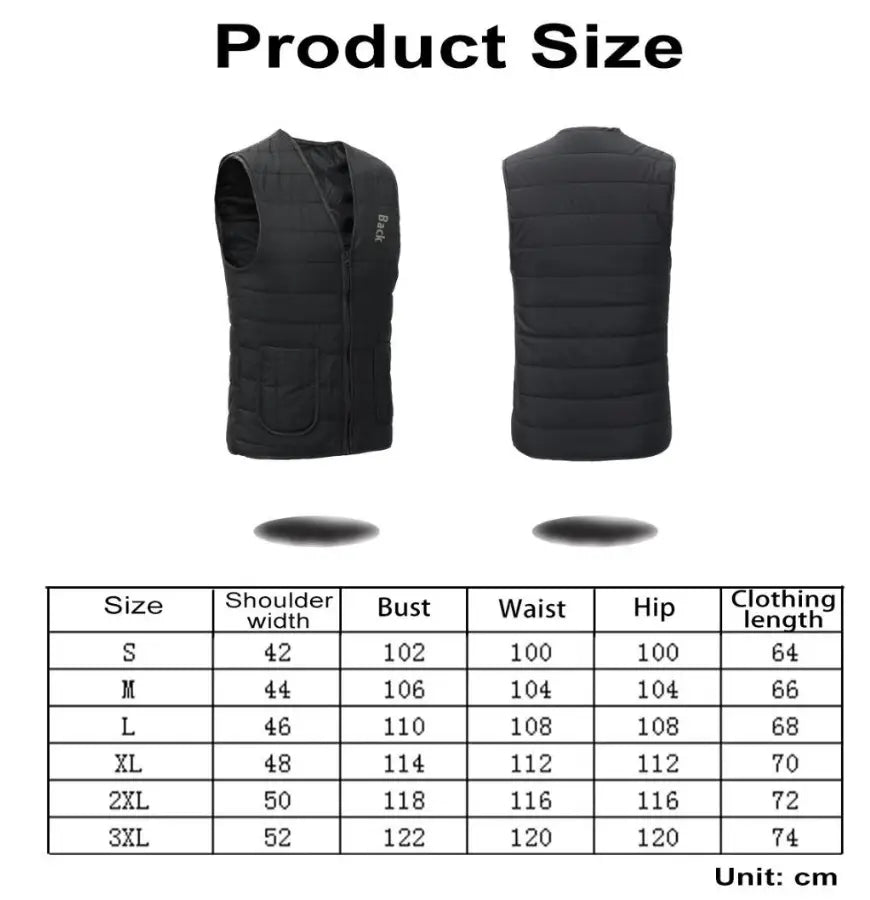 Heating Vest Three-gear Electric Heating Temperature Control Warm Men And Women