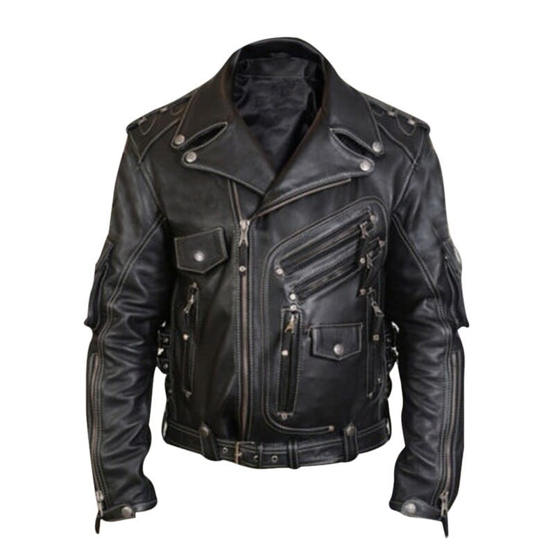 LJ06- Men’s cycling leather jacket
