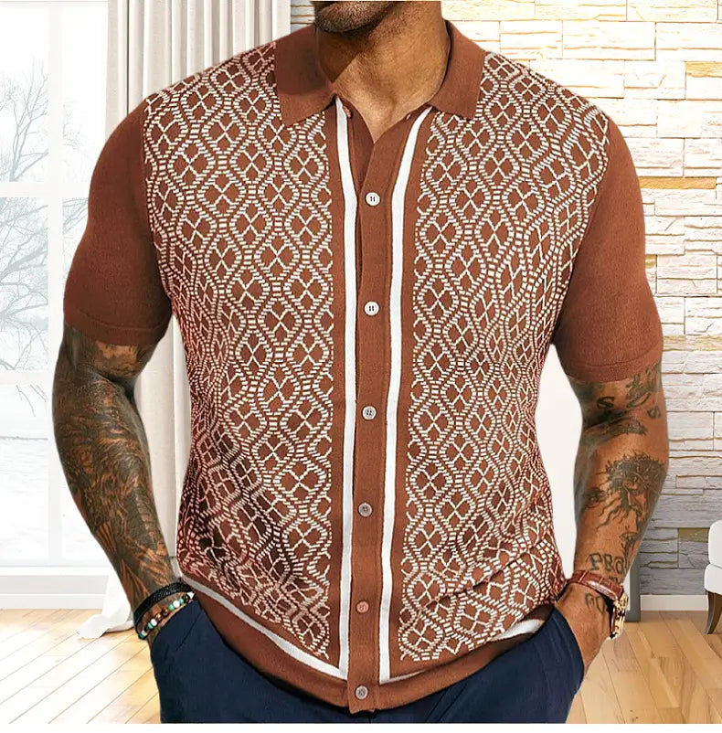 European And American Style Men’s Casual Jacquard Sweater
