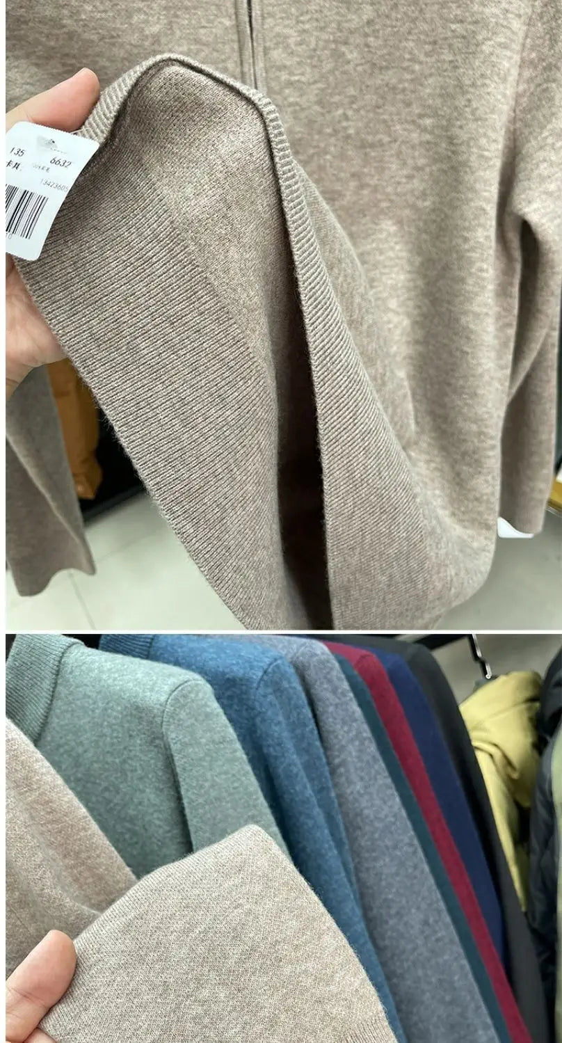 Casual Half Zipper Thermal Knitwear Coat