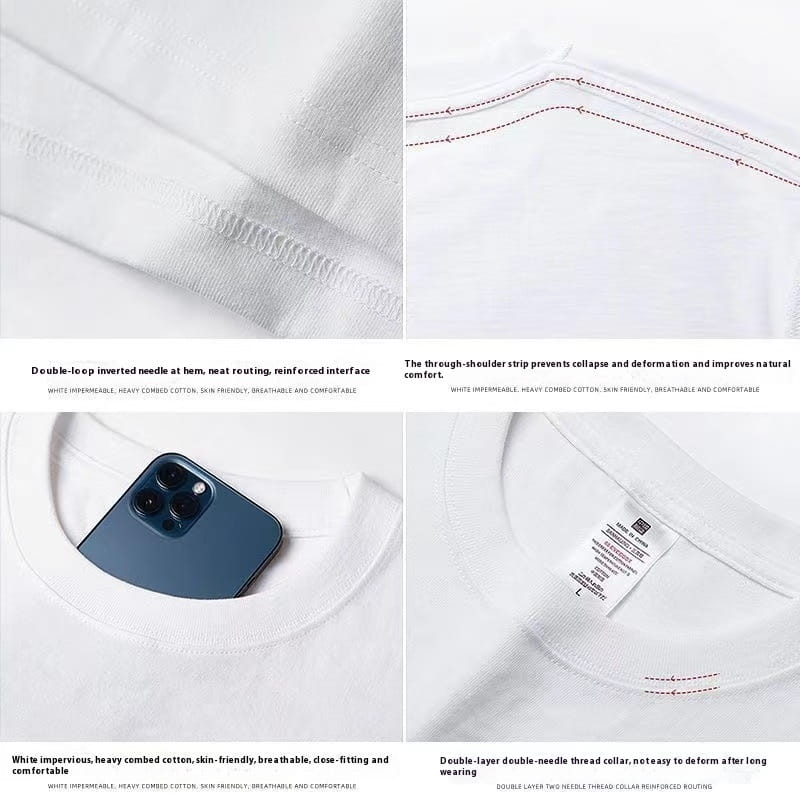 Loose Cotton Off-shoulder Short Sleeve White T-shirt