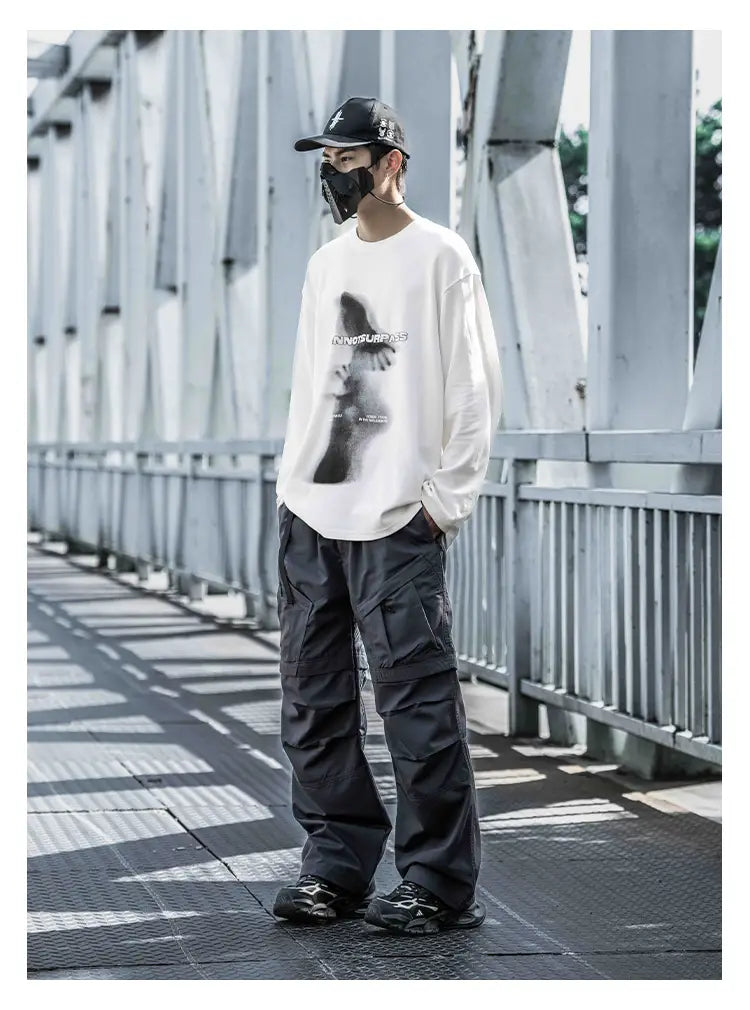 Straight Cargo Pants Men’s Multi-pocket Paratrooper Pants