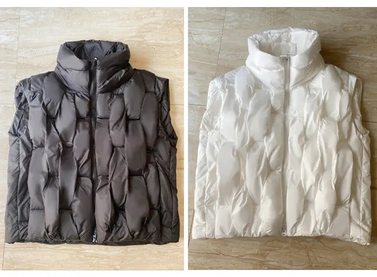 Fried Street Stand Collar Down Women’s Cotton Vest