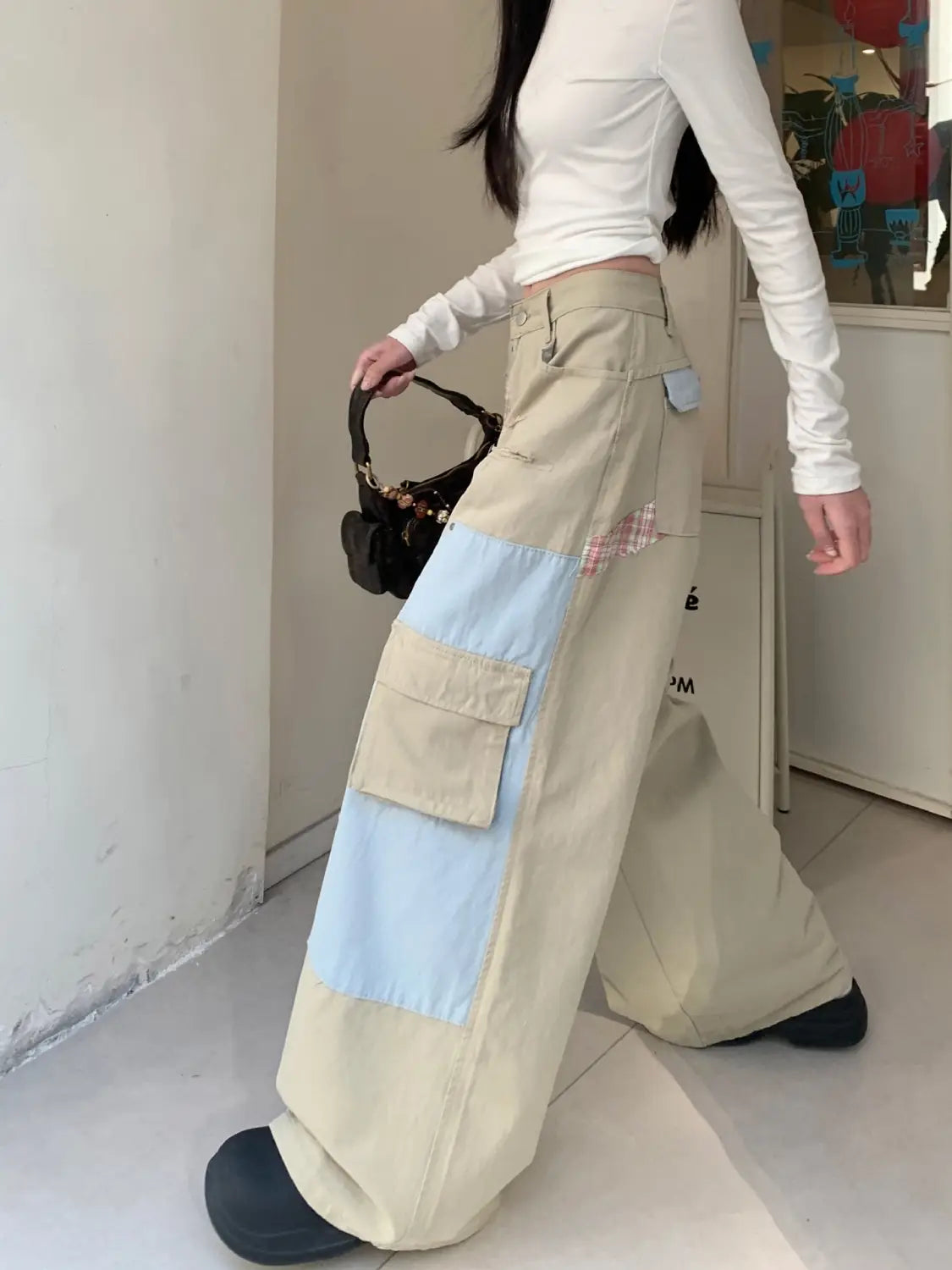 Straight Loose Wide Leg Draping Long Pants