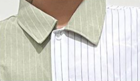 Men’s Patchwork Loose Striped Long Sleeve Shirt