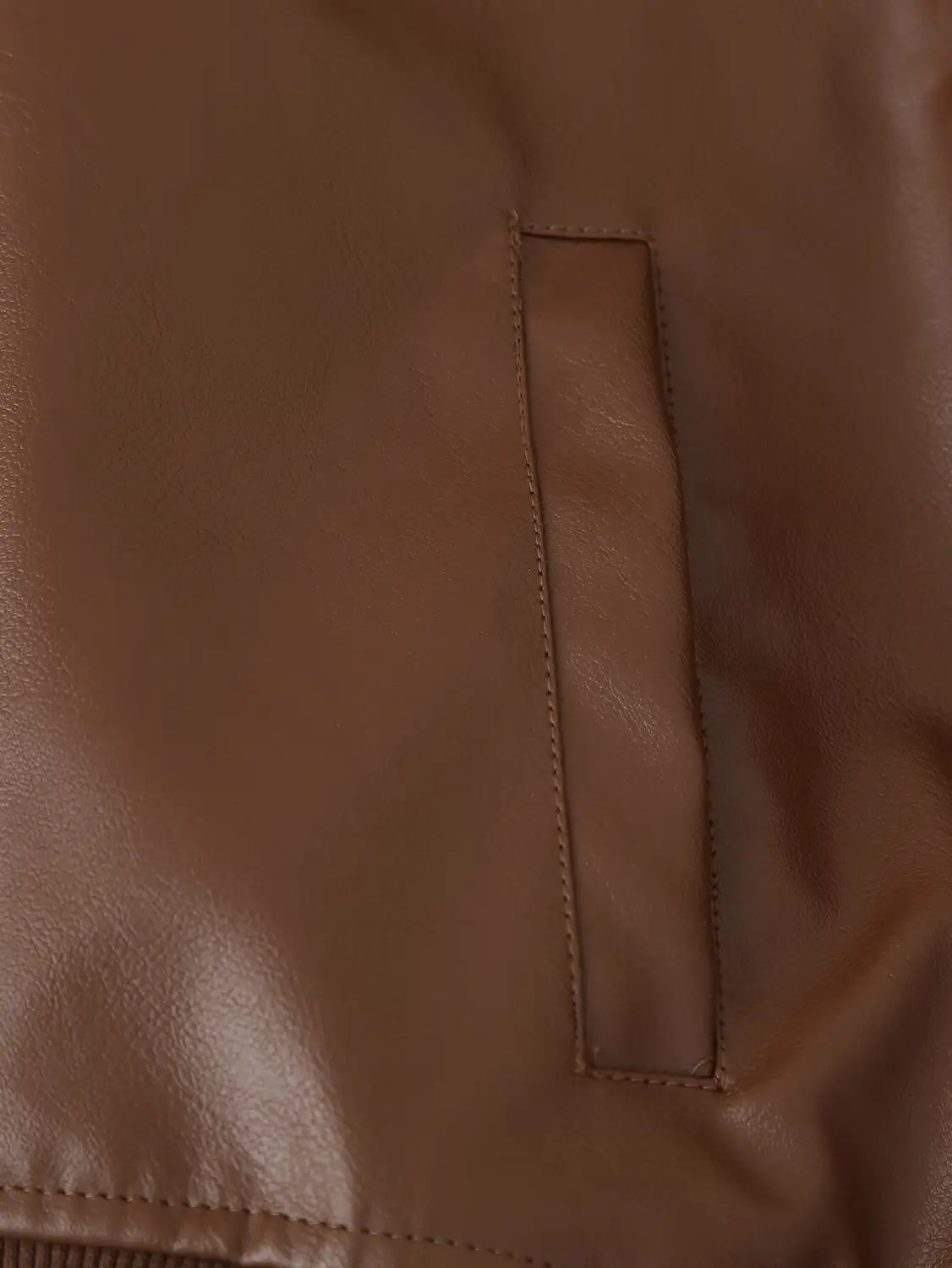 Short Jacket Fried Street Leather Clothing With Stand Collar Coat