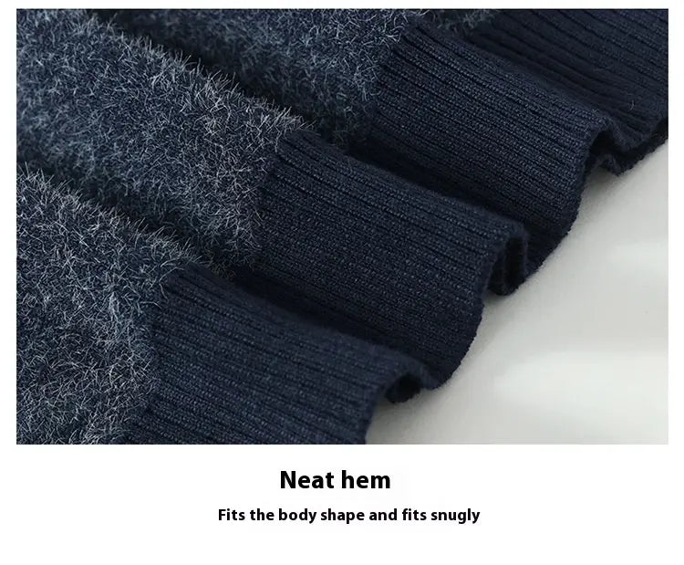 Men’s Round Neck Jacquard Pullover Sweater
