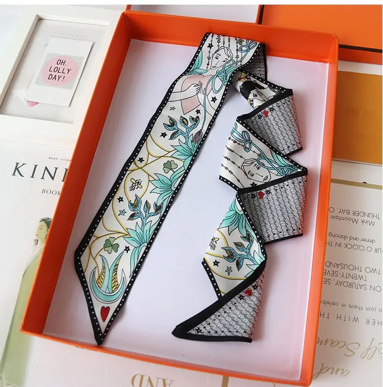 Ribbon Thin Narrow Bag Handle Scarves Decoration