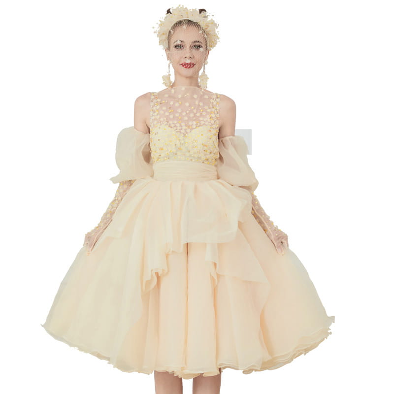 Women’s Temperament Fashion Slim Puffy Dress