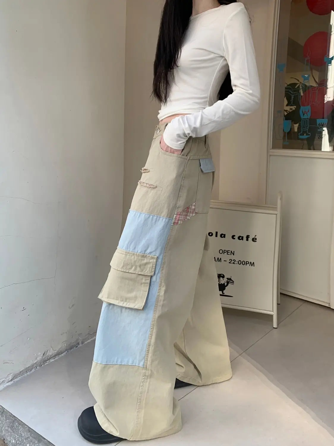 Straight Loose Wide Leg Draping Long Pants