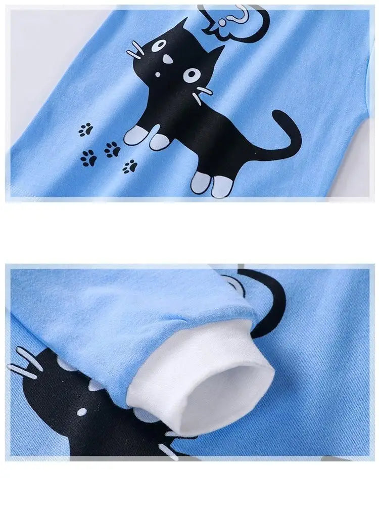 Kids Pajamas Sets Baby Boys Girls Cotton Long Sleeved