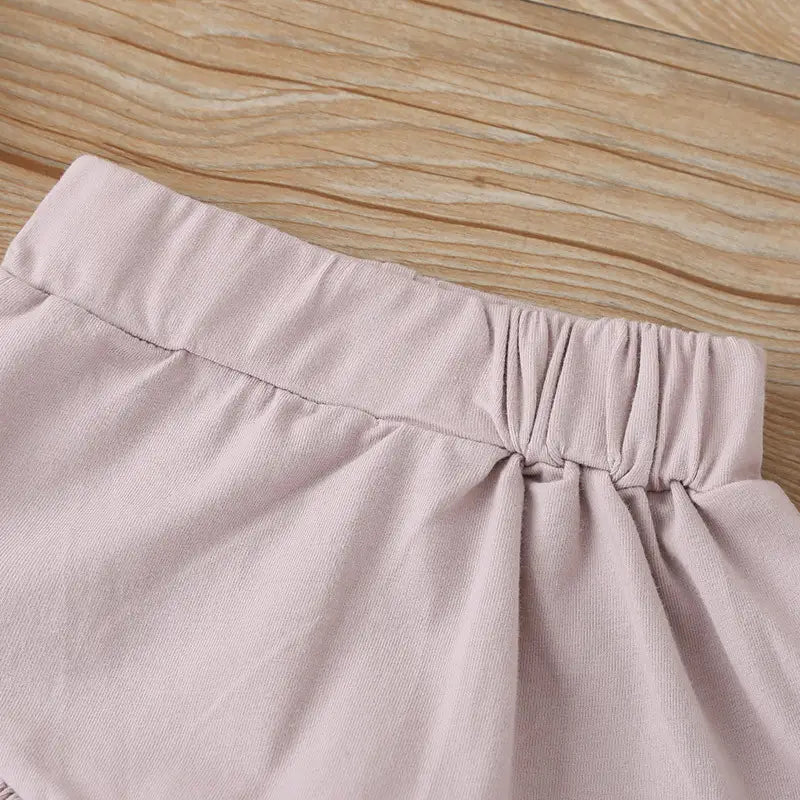 Fashion Three-Piece Baby Girl Sling Romper Plaid Shorts