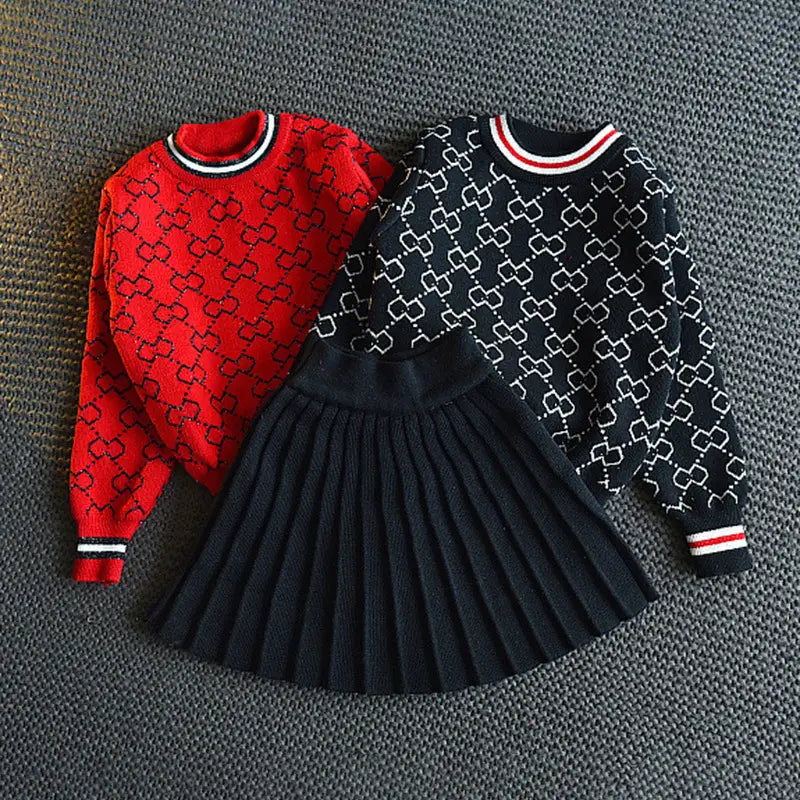 Girls’ Suit All-match Sweater Knit Sweater