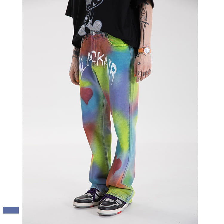 Madeextreme Street Brand Spring Summer New Love Wei La Hip Hop National Trendy Men’s Vibe Jeans