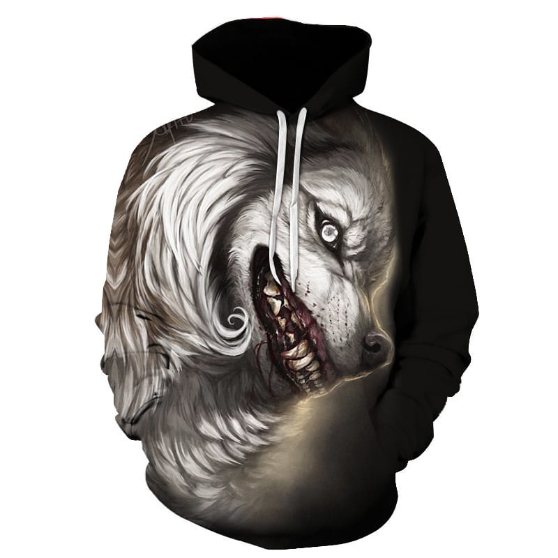 Blue Eyes Liger 3D Digital Printed Men’s Hoodie