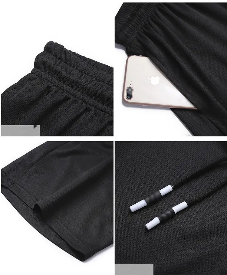 Sports Suit Men’S Round Neck Gradient Short-Sleeved Shorts Quick-Drying Running Casual Two-Piece Suit