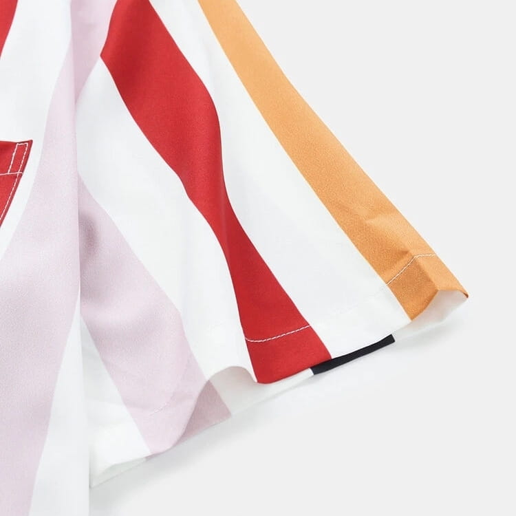 Striped Short Sleeve Pattern Men’s Shirt