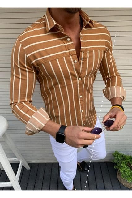 Fashionable Men’s Slim Long Sleeve Shirt