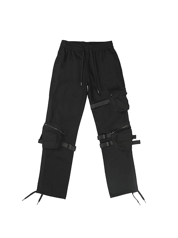 Three-Dimensional Cut Straight Overalls With Straps And Floating Rope