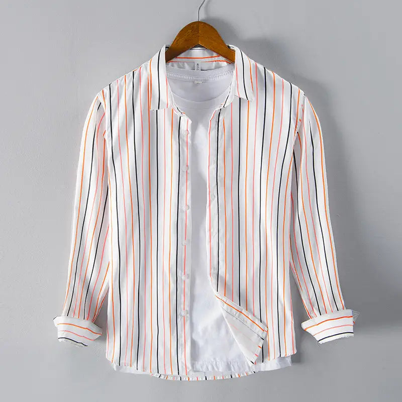 Casual Trend Color Striped Shirt