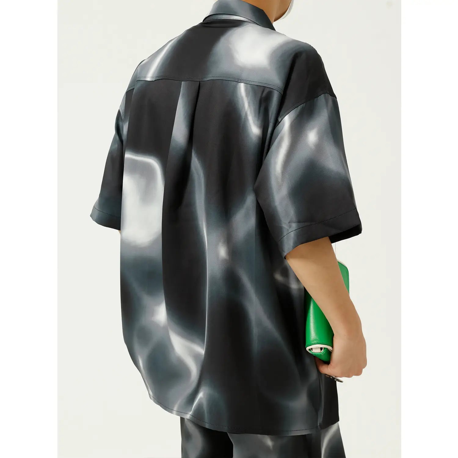 Handsome Casual Suit Men’s Tie-dye Chain Design Shirt
