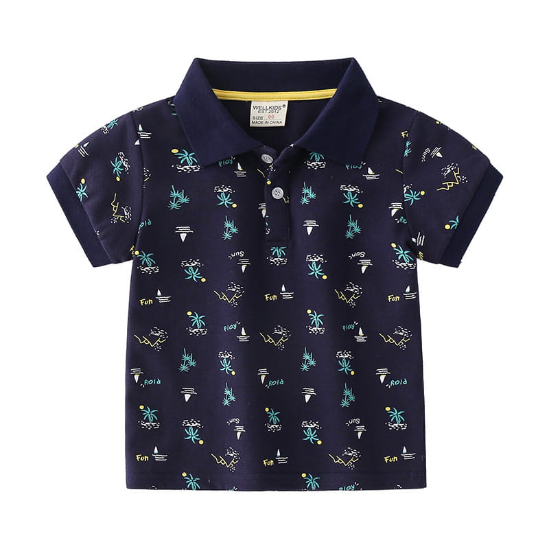 Summer Boys’ Cotton Short-sleeved Polo Shirt