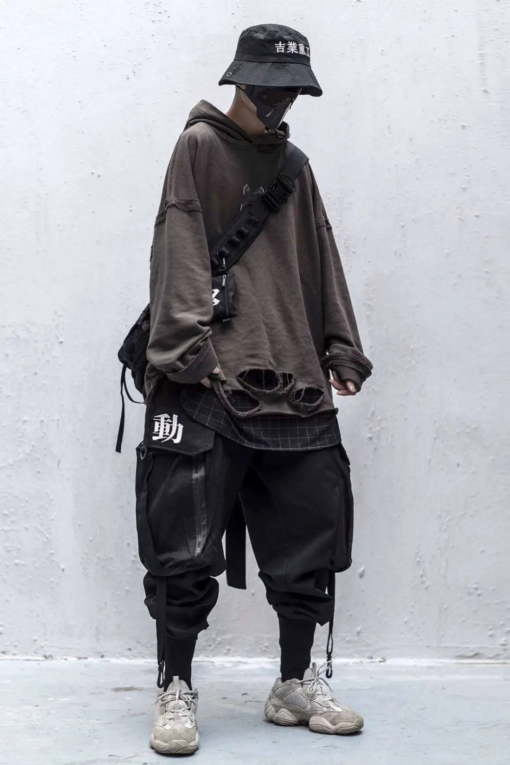 Head Functional Wind Tooling Casual Hip-Hop Nine-Point Pants
