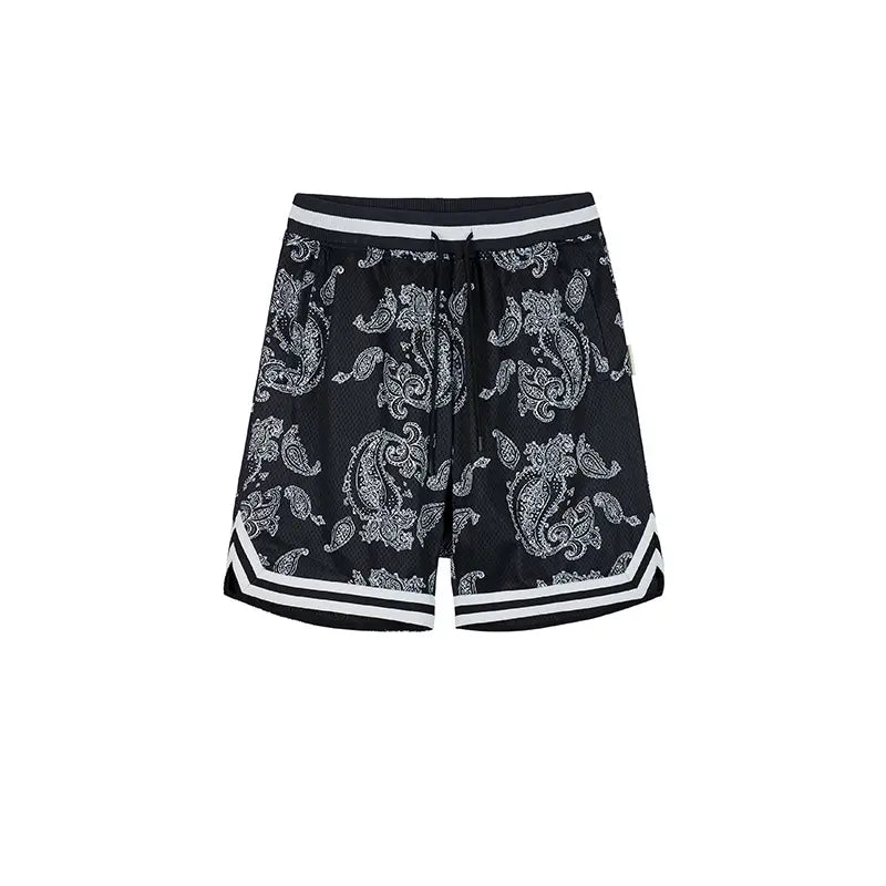 Breathable Mesh Material Full Printed Cashew Shorts