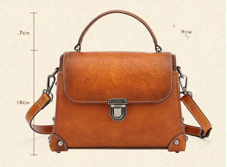 Retro Chic National Leather Bag luxury clothing for men and women
