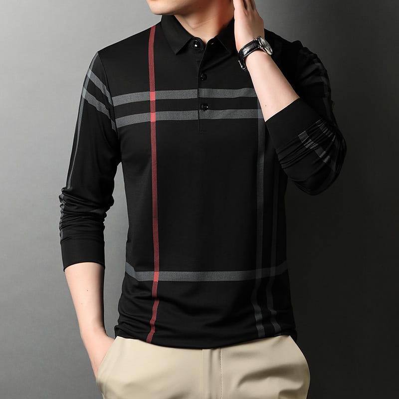 New Mercerized Cotton Middle-aged And Elderly Men’s Bottoming Shirt