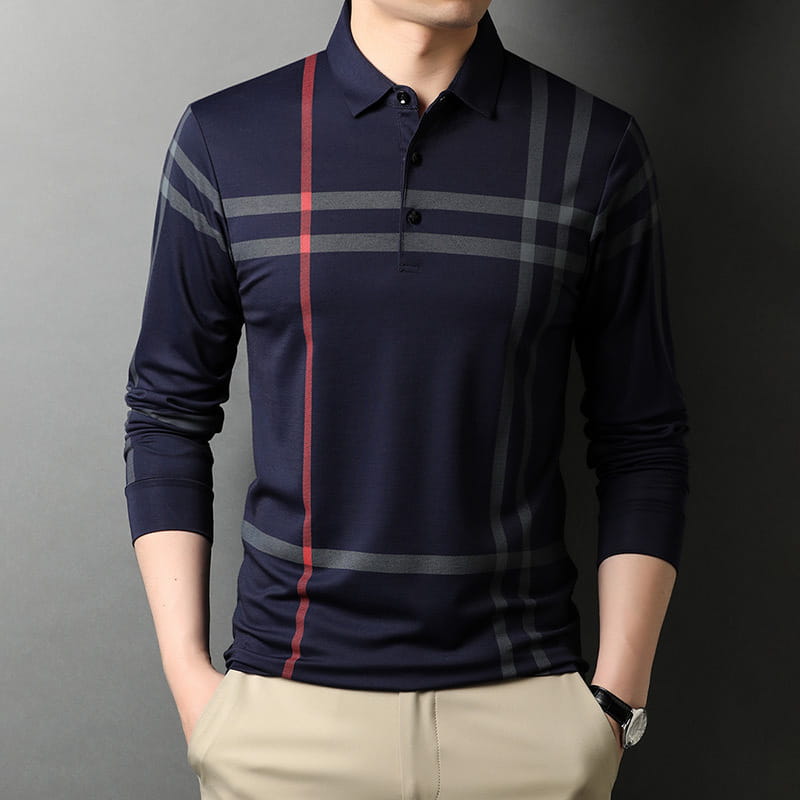 New Mercerized Cotton Middle-aged And Elderly Men’s Bottoming Shirt