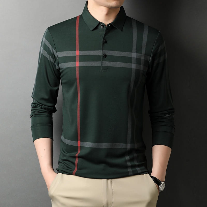 New Mercerized Cotton Middle-aged And Elderly Men’s Bottoming Shirt