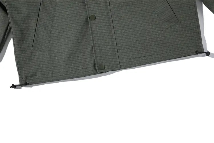 Retro Corduroy Lapel Workwear Plaid Casual Loose Jacket