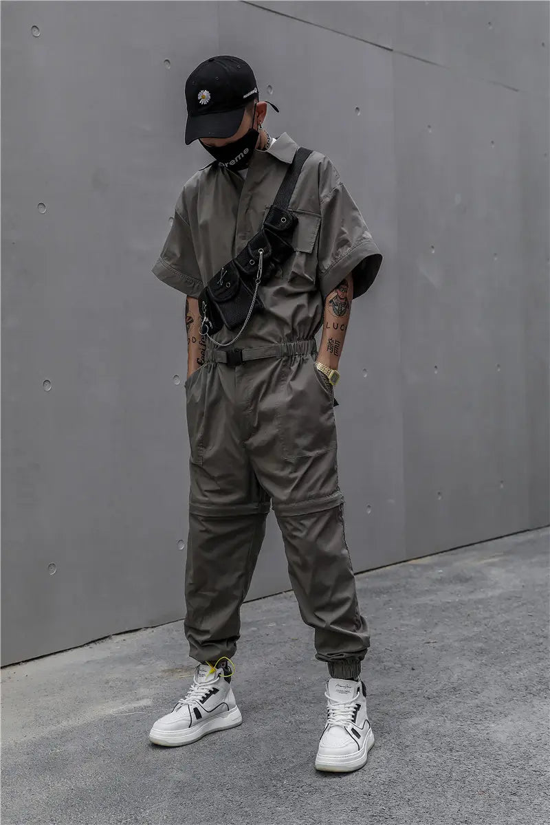 One Piece Loose Bodysuit Trend Detachable Jumpsuit