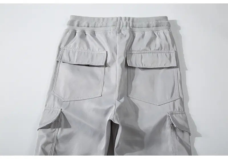Breasted Slit Streamer Nylon Straight Overalls