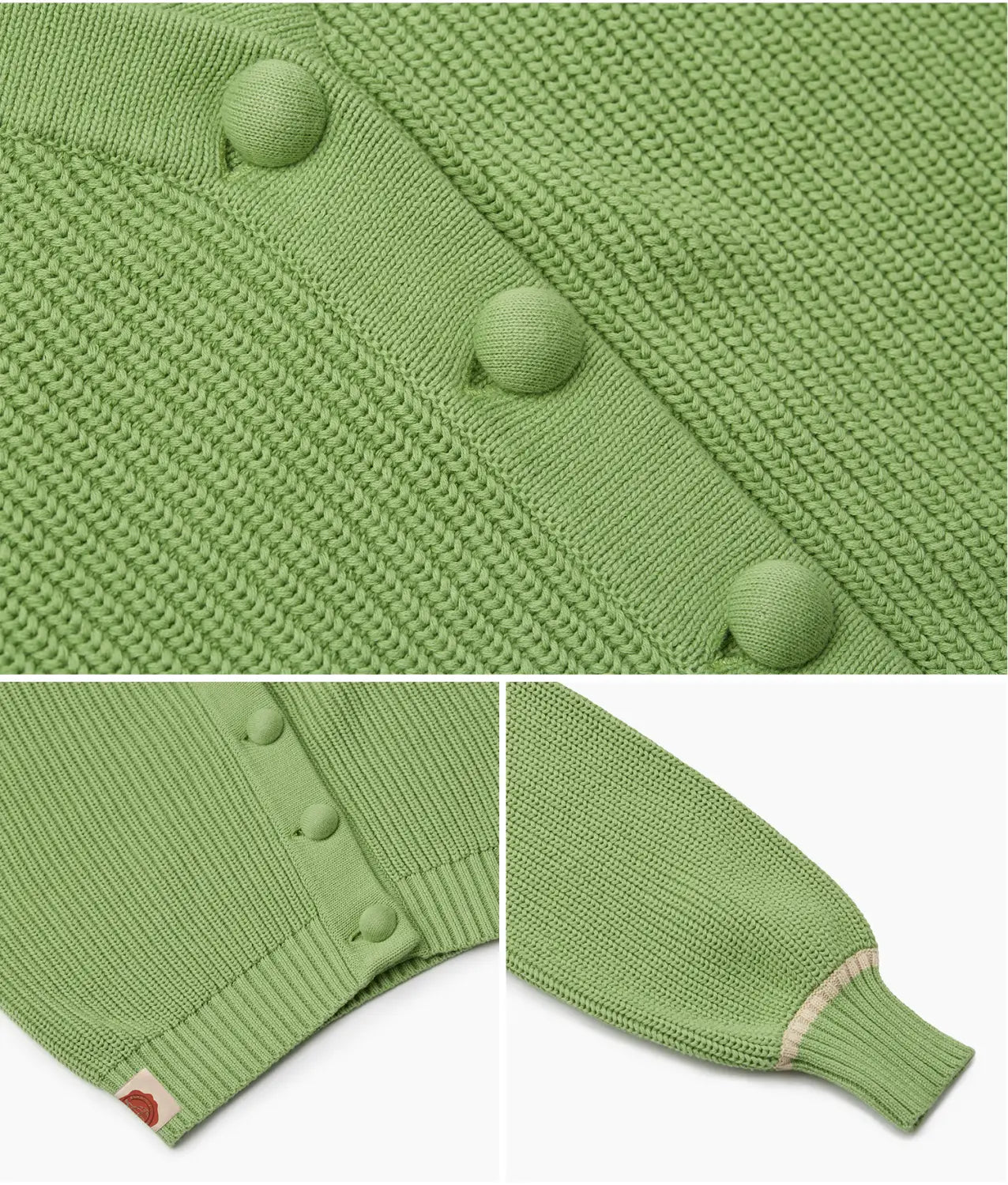 Grass green sweater cardigan sweater