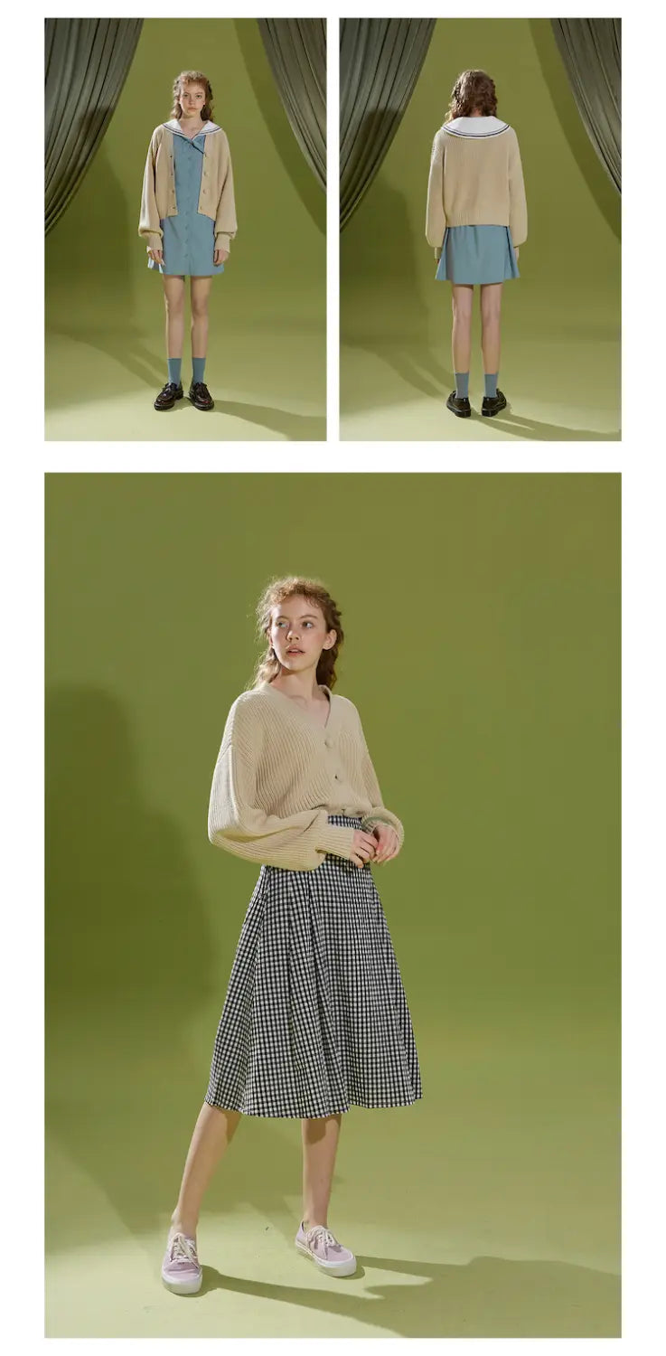 Grass green sweater cardigan sweater