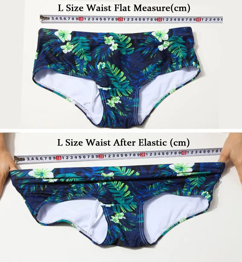 Flower Sexy Low Waist Swim Shorts