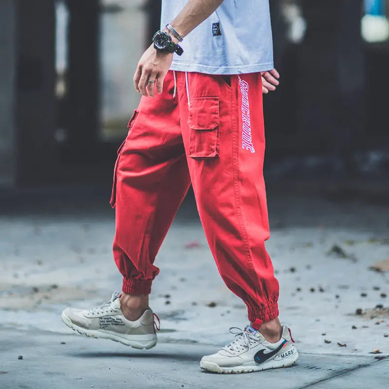 Men’s overalls cropped harem pants