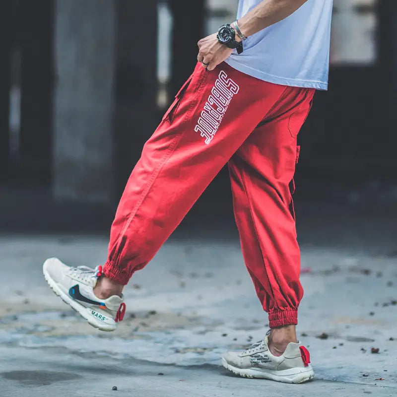 Men’s overalls cropped harem pants